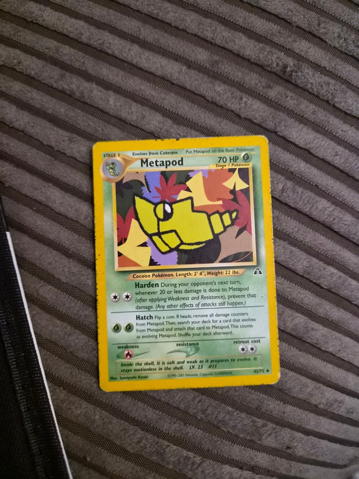 Metapod Pokémon Kaart uit 2001, Ophalen of Verzenden, Gebruikt, Losse kaart