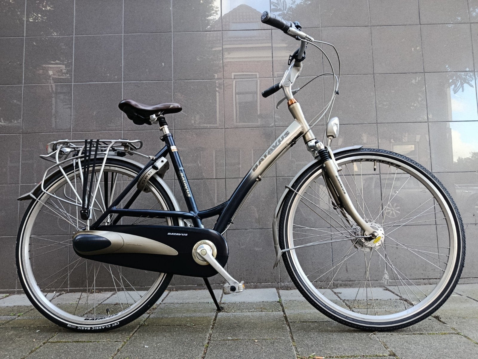 Damesfiets Batavus Green Parks 8 versn AXA slot verlichting, Fietsen en Brommers, Ophalen, 53 tot 56 cm, Versnellingen, Batavus