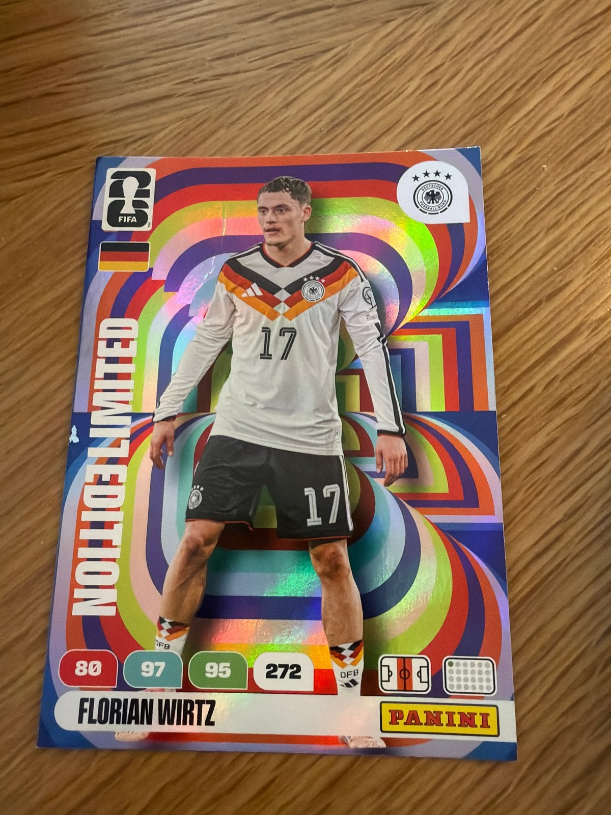 Florian Wirtz Limited Edition Panini FIFA Spelerskaart, Ophalen of Verzenden, Zo goed als nieuw, Buitenlandse clubs, Spelerskaart