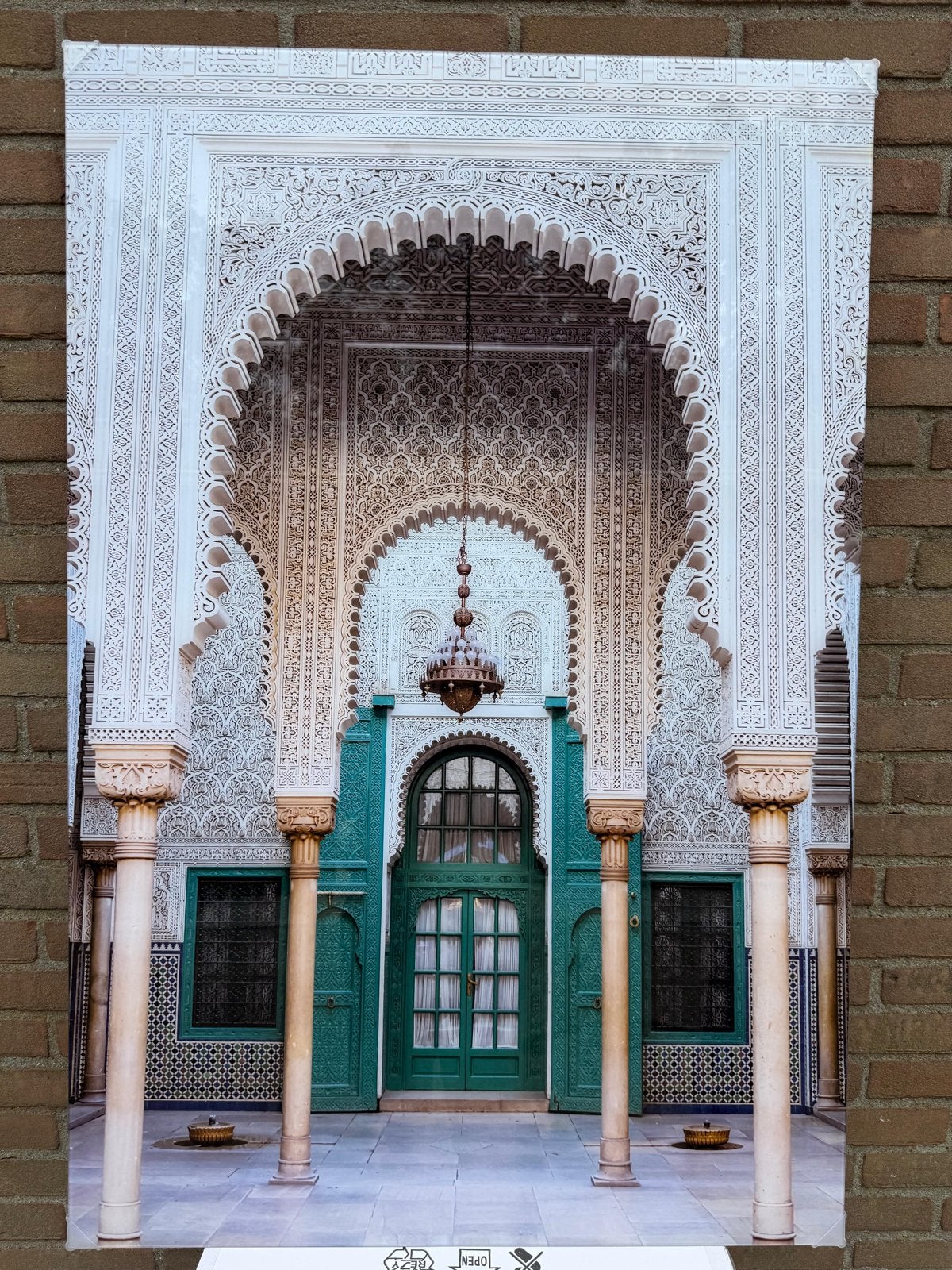 Glazen wanddecoratie Marokkaanse Mozaïek Fontein 120x80cm, Ophalen of Verzenden, Zo goed als nieuw, 50 tot 75 cm, Overige typen