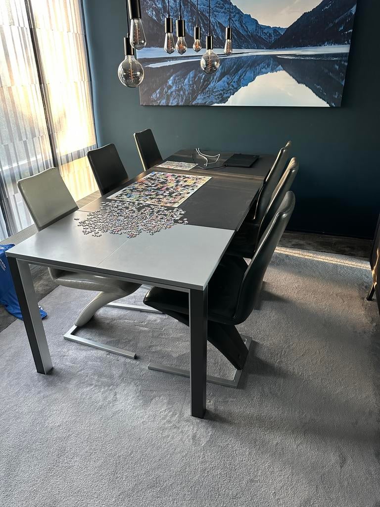 Te koop 6 Rolf benz 7800 eetkamer stoelen, Huis en Inrichting, Stoelen, Ophalen of Verzenden, Gebruikt, Grijs, Vijf, Zes of meer stoelen
