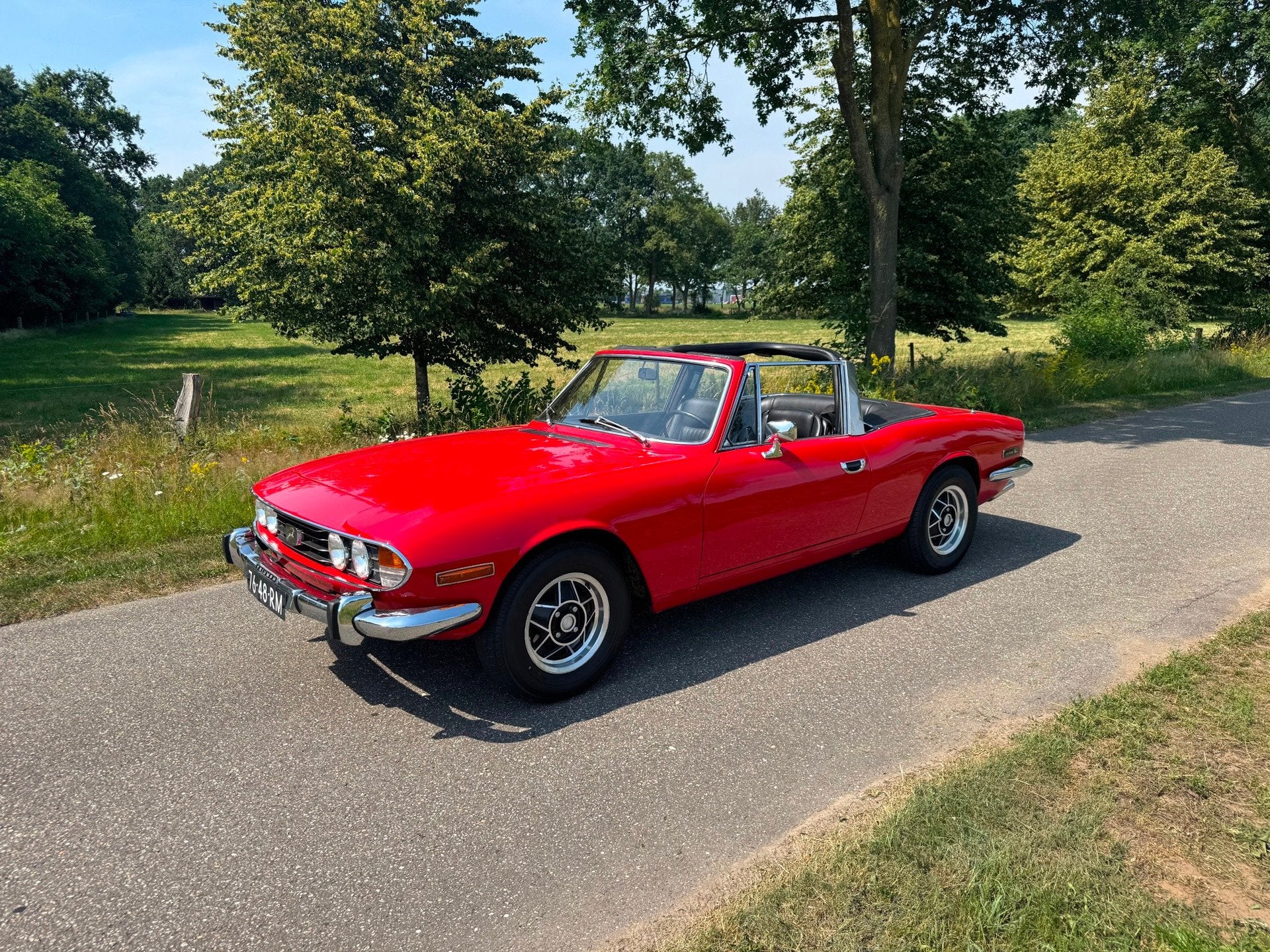 Triumph Stag MK II Convertible Automaat 3.5 V8 Origineel NL, Automaat, Achterwielaandrijving, Zwart, 146 pk