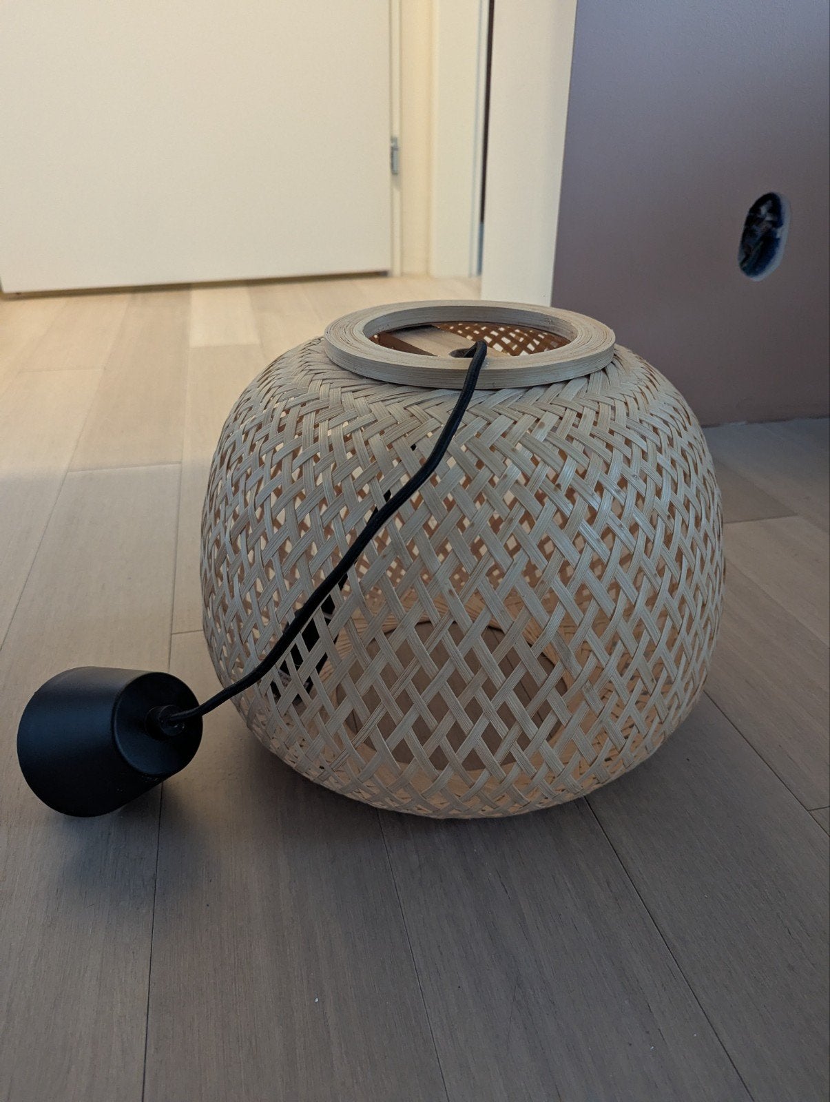 Rotan hanglamp, Ophalen, Gebruikt, Bohemian, Scandinavisch, Natuurlijk, Natuurlijk materiaal