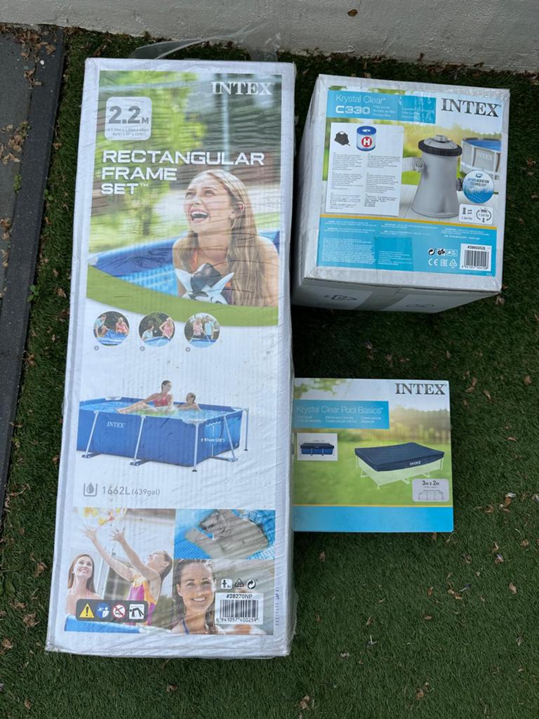 NIEUW in doos! Intex zwembad 220x150, Tuin en Terras, Ophalen, Nieuw, Opzetzwembad, Rechthoekig