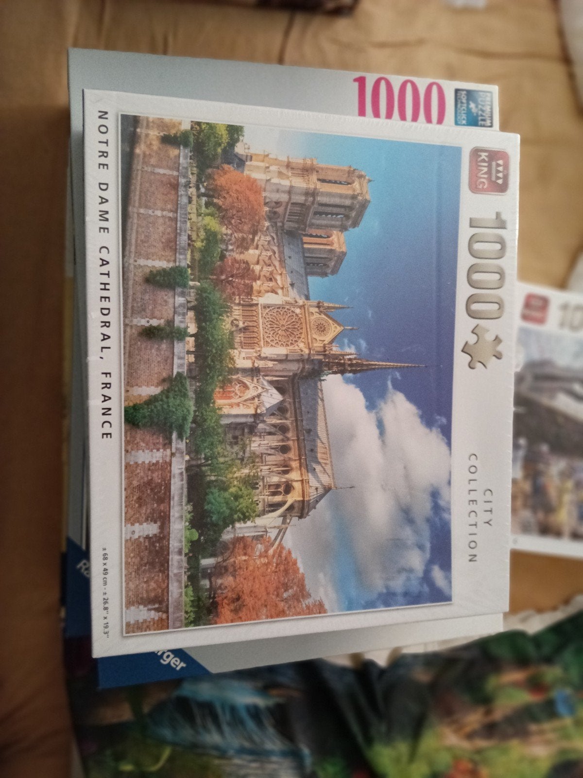 King Legpuzzel Notre Dame Kathedraal 1000 stukjes, Ophalen, 500 t/m 1500 stukjes, Nieuw, Legpuzzel