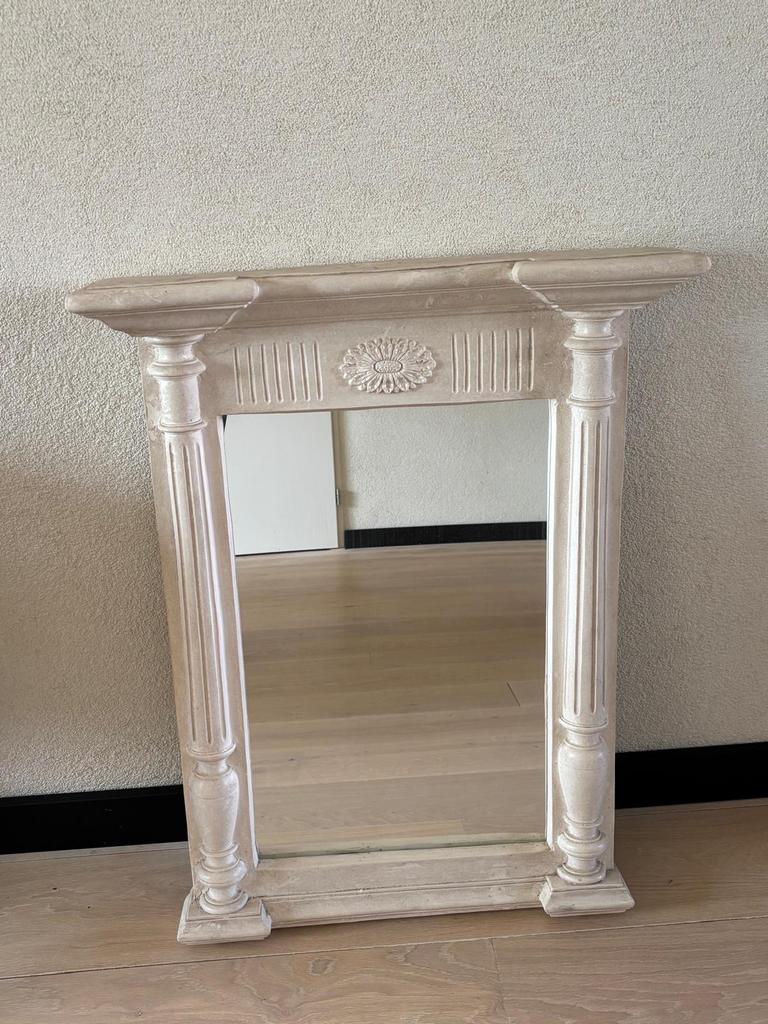 Decoratieve spiegel in Romeinse stijl van gips, Ophalen, Gebruikt, Minder dan 100 cm, Rechthoekig