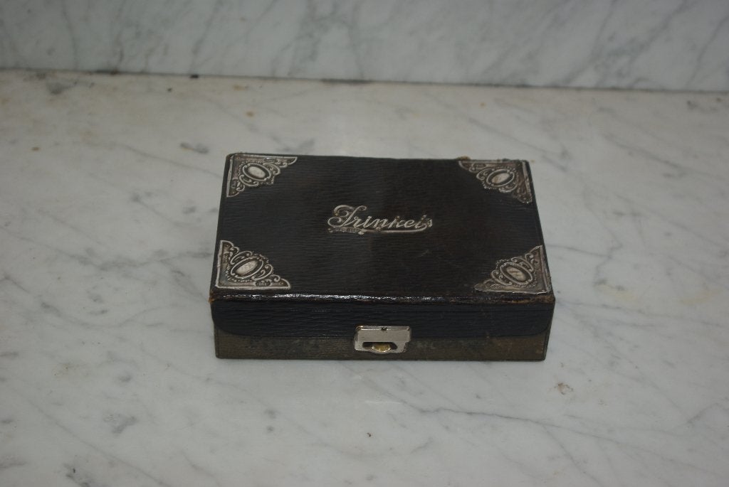 Antiek Trinket doosje met zilveren accenten, Ophalen of Verzenden