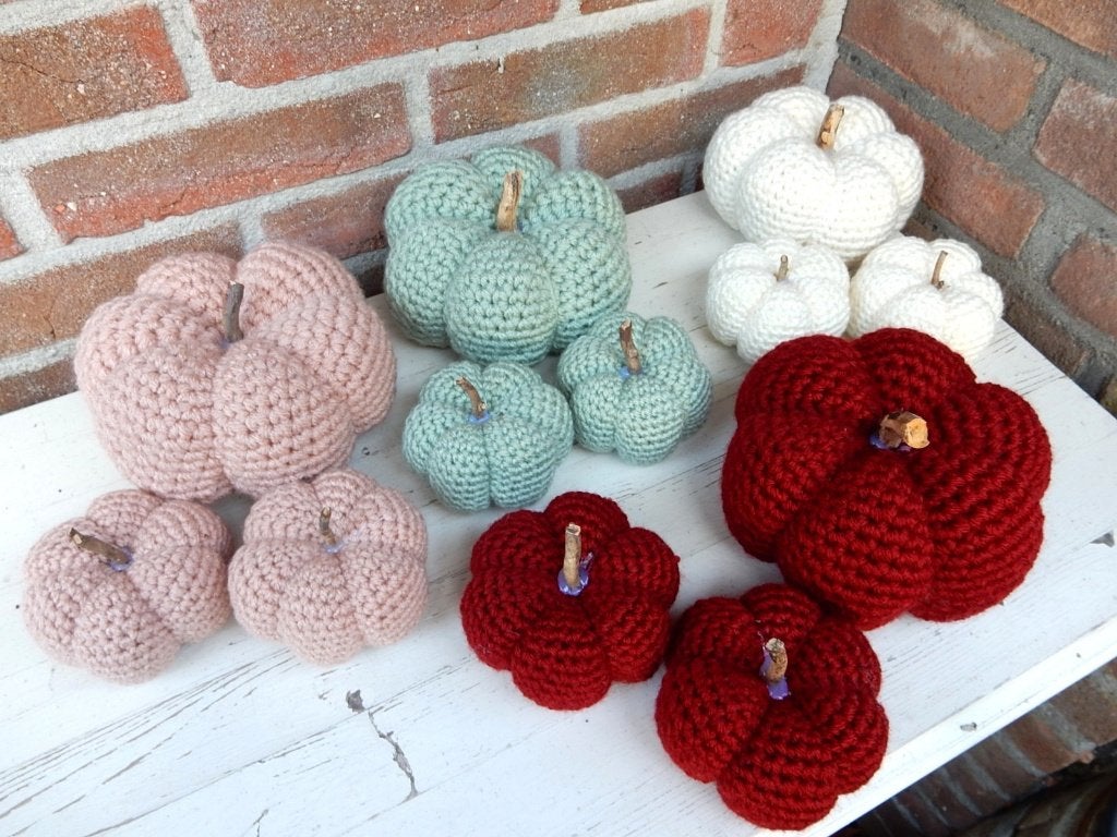 Gehaakte pompoenen - Decoratie voor herfst en Halloween, Ophalen of Verzenden, Nieuw, Haken, Overige typen