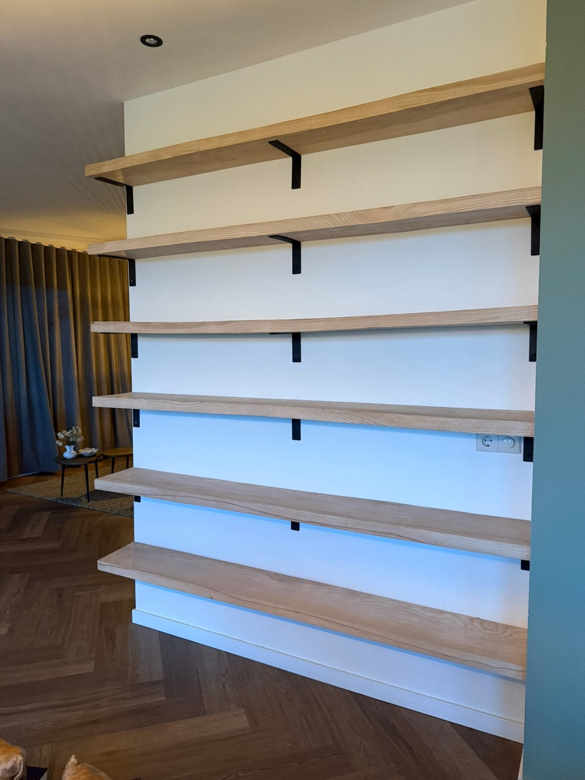 6 iepenhouten planken 5 cm dik, Ophalen, Minder dan 25 mm, Zo goed als nieuw, Plank