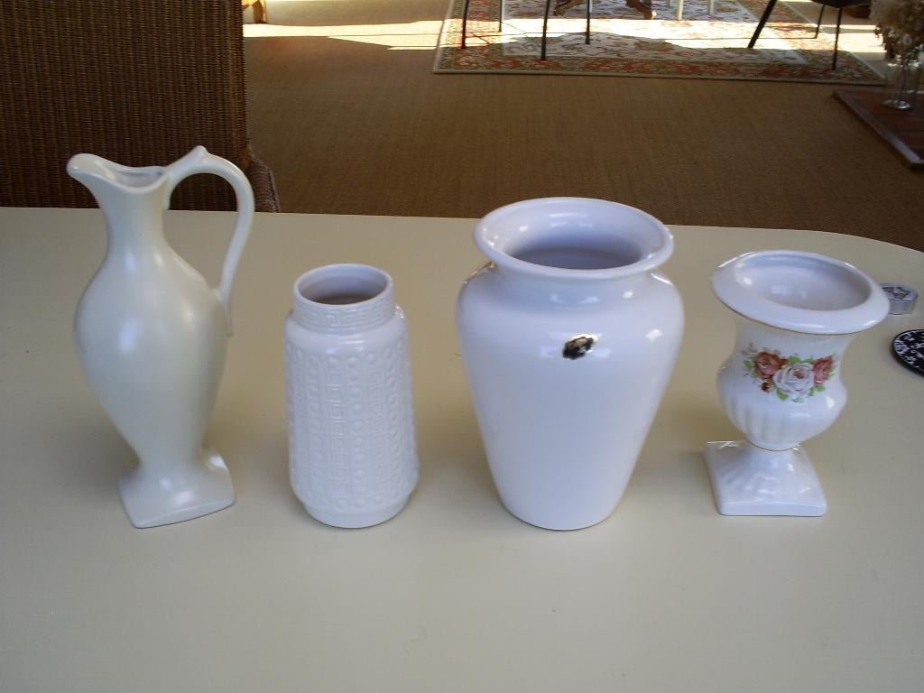 Vazen 4 stuks brocante, Ophalen of Verzenden