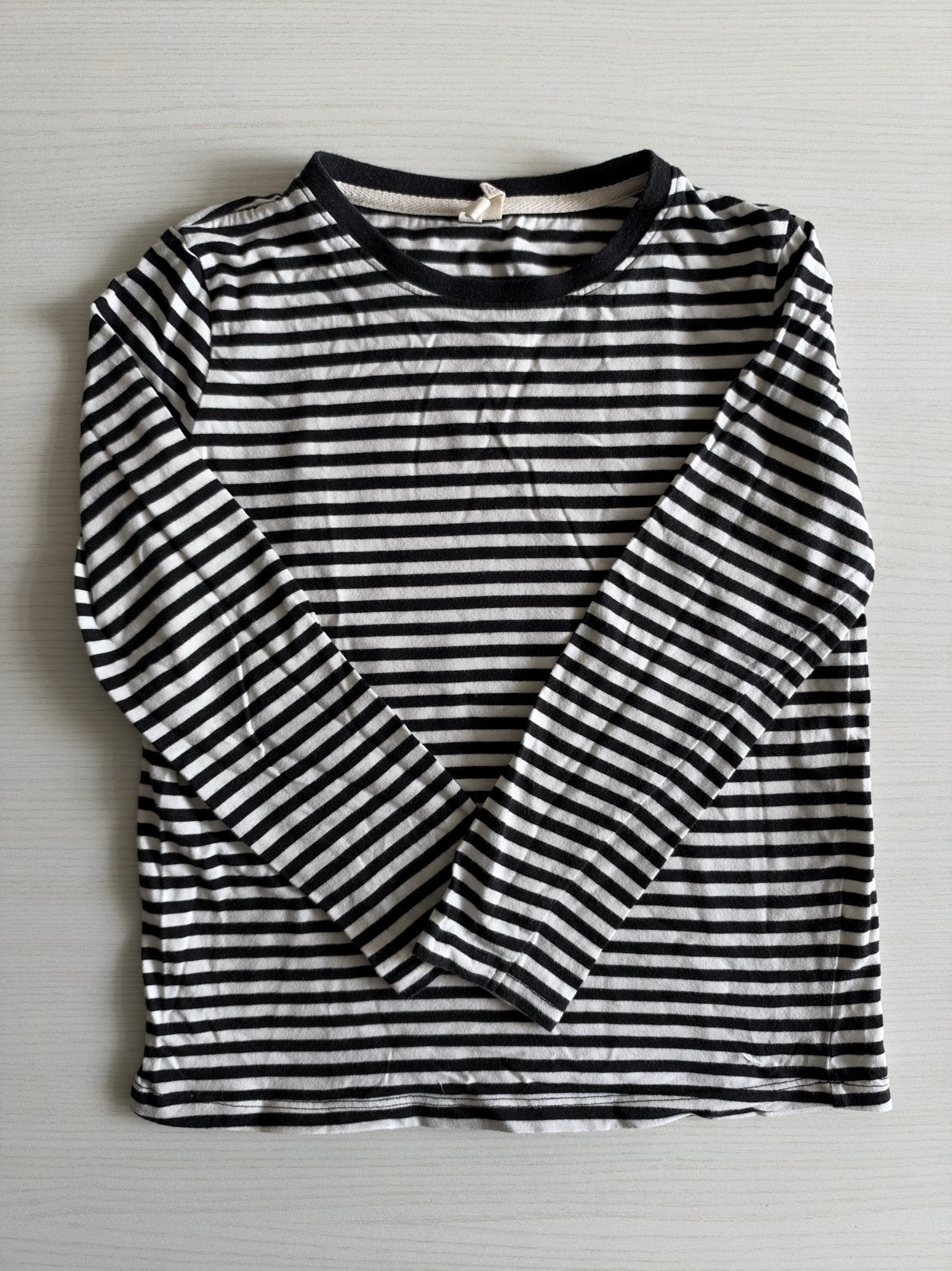 Gray Label zwart wit gestreept shirt lange mouwen 7-8 jaar, Ophalen of Verzenden, Gebruikt, Jongen of Meisje, Shirt of Longsleeve