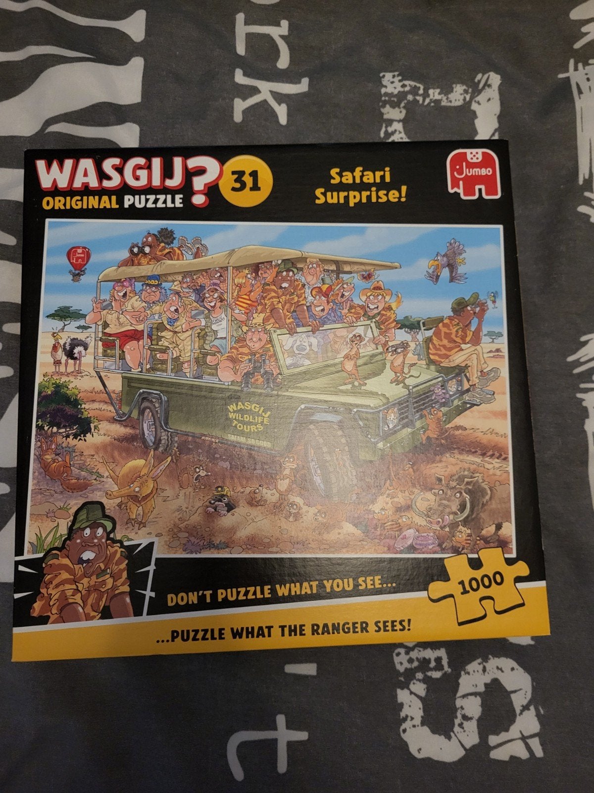 Wasgij Original 31 Safari Surprise 1000 stukjes, Ophalen of Verzenden, 500 t/m 1500 stukjes, Gebruikt, Legpuzzel