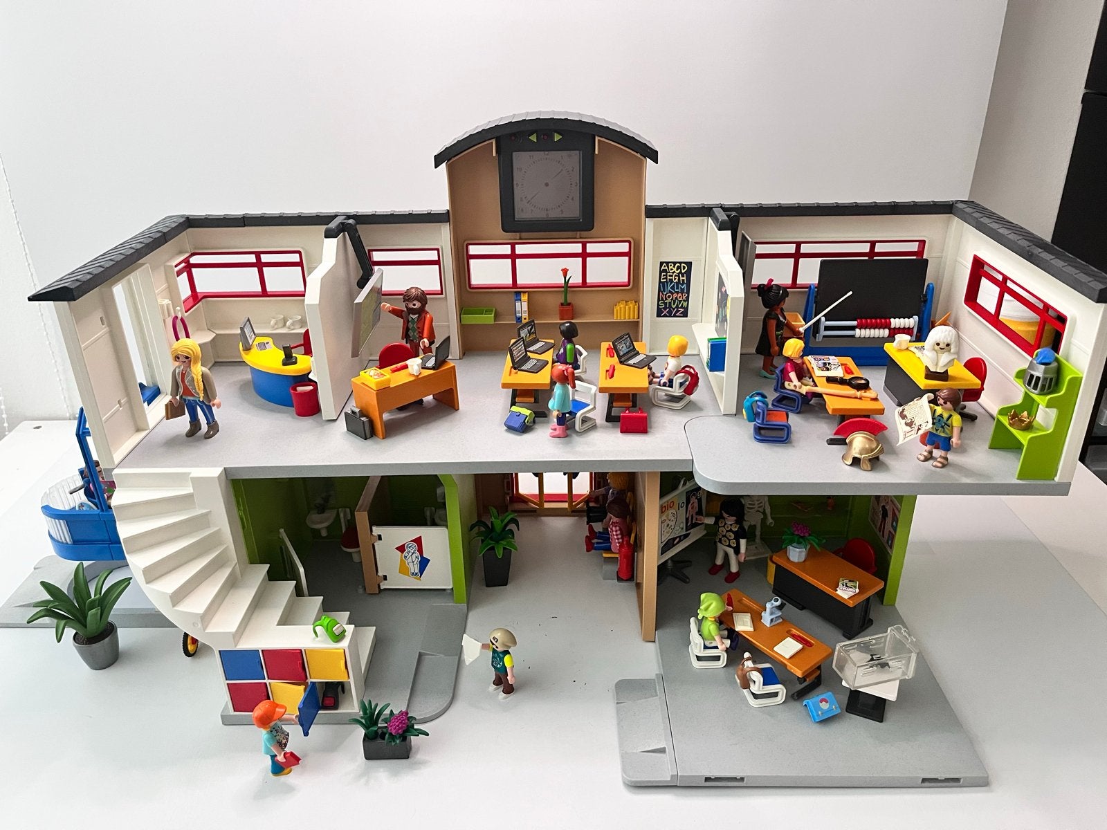 Playmobil School 9453 & 9455 - Overcompleet met extra's, Kinderen en Baby's, Speelgoed | Playmobil, Ophalen of Verzenden, Zo goed als nieuw
