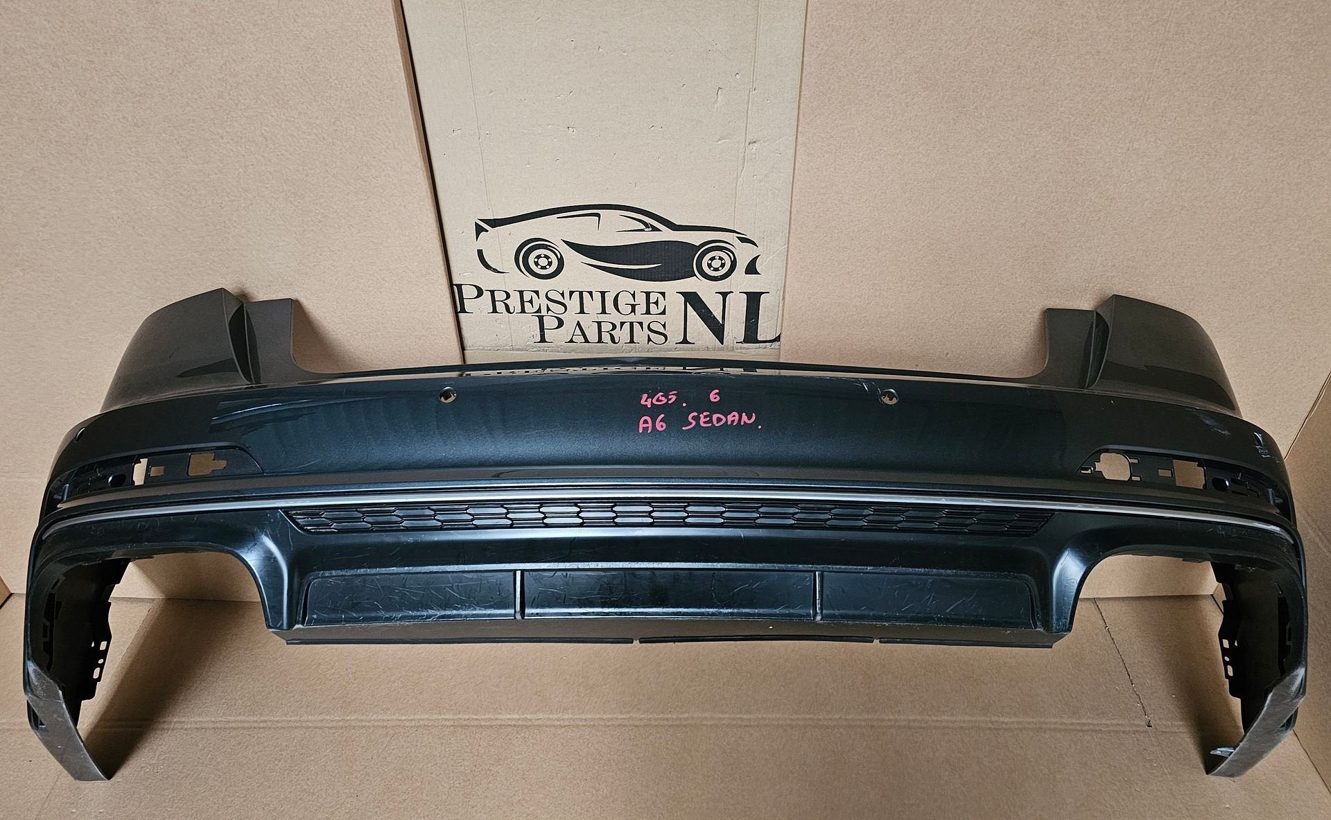 Achterbumper Audi A6 C8 4K S6 Limousine 4xPDC 4K5807511E, Gebruikt, -, Ophalen of Verzenden, Achter