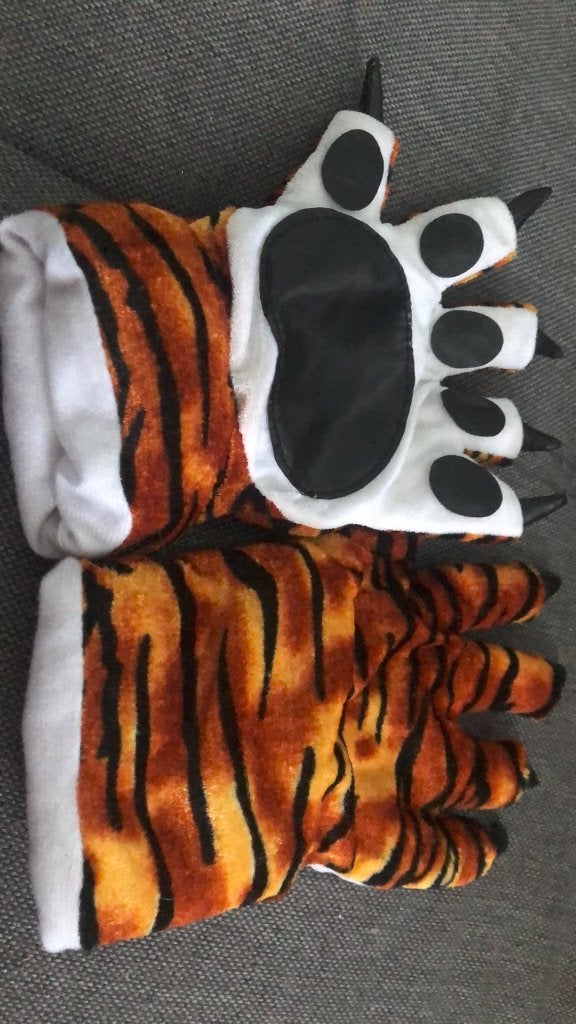 handschoenen tijger	 € 2,00, Ophalen of Verzenden, Zo goed als nieuw, Carnaval