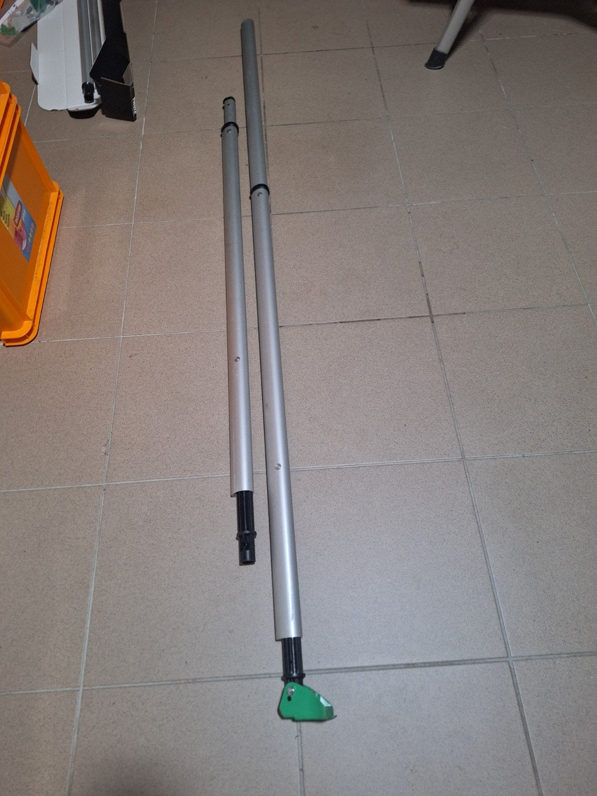 Uitschuifbare aluminium stokken (2 stuks) voor zijwand l, Caravans en Kamperen, Tentaccessoires, Gebruikt, Ophalen