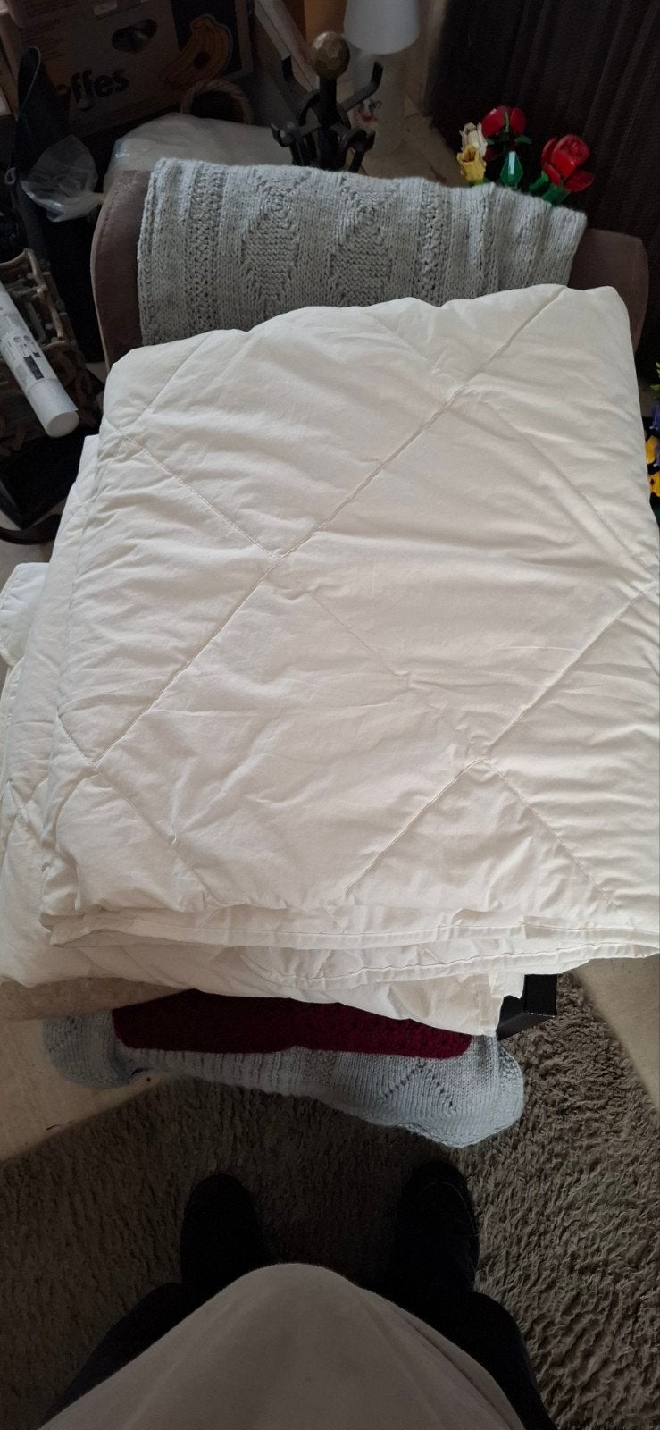 IKEA RÖDKÖRVEL Dekbed - 90x200 cm, Gebruikt, Eenpersoons, Wit, Ophalen of Verzenden