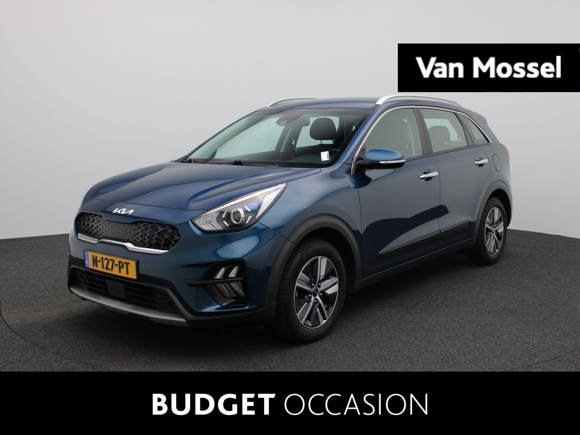 Kia Niro 1.6 GDi Hybrid DynamicLine | 100% SOH | Trekhaak |, Auto's, 12 maanden, Gebruikt, Blauw, Origineel Nederlands