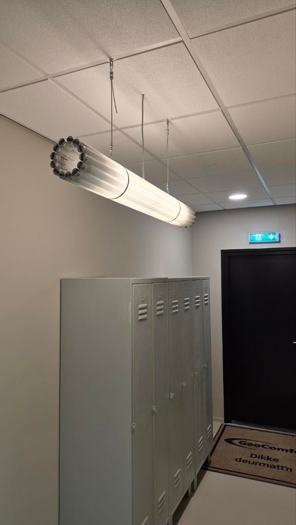 Industrieel TL led lamp - 120cm - upcycling, Ophalen of Verzenden, 75 cm of meer, Industrieel, Glas