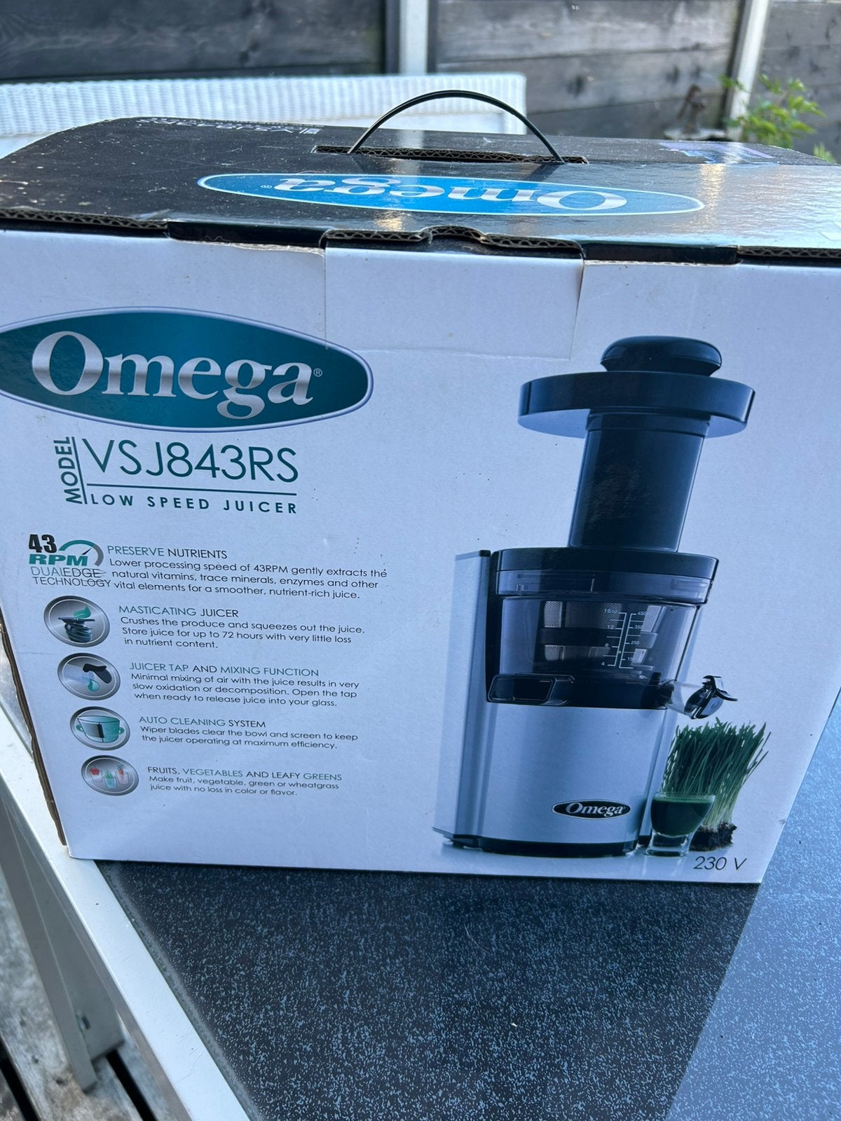Omega slow speed juicer (VSJ843RS), Ophalen, Zo goed als nieuw
