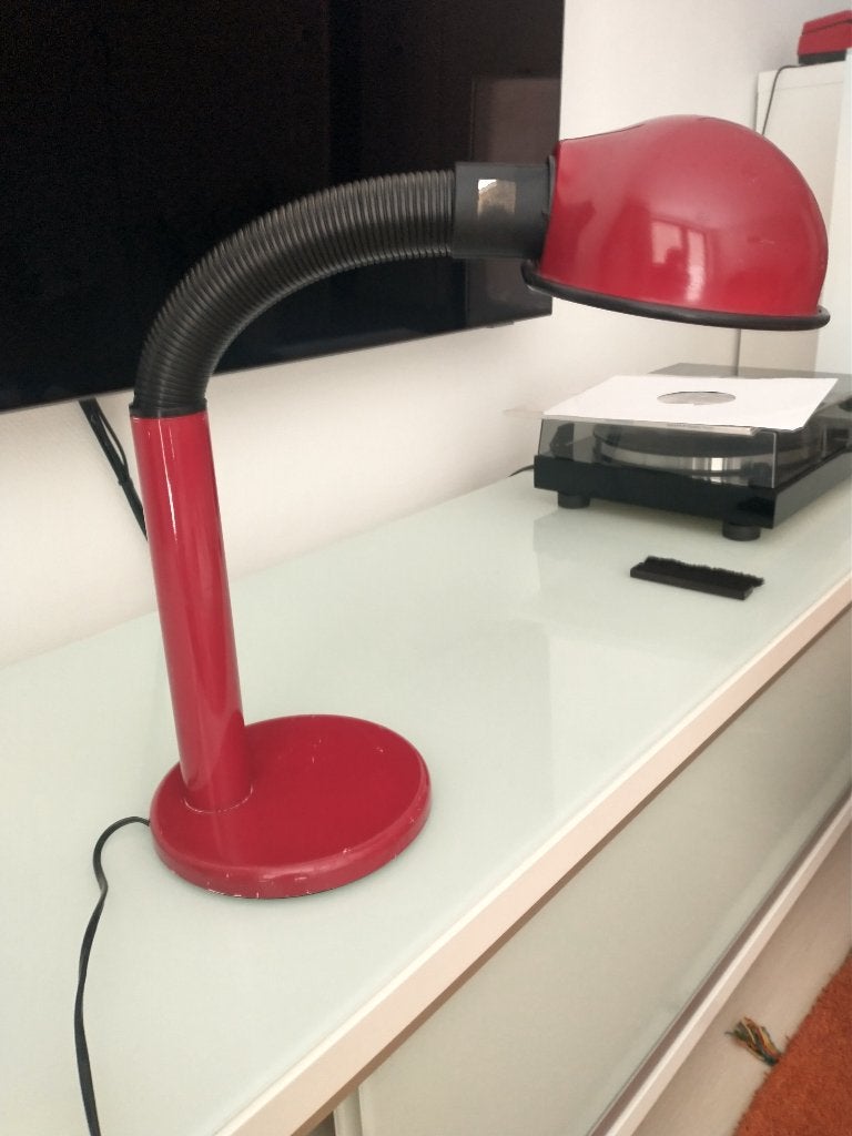 Rode Bureau Lamp Jaren 70, Ophalen, Huis en Inrichting