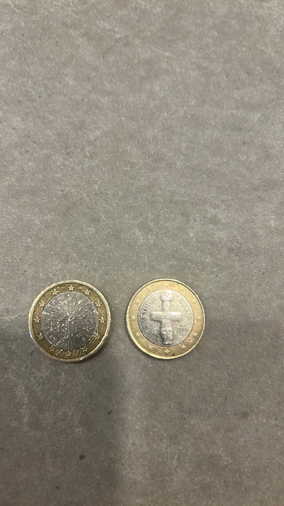 Twee zelfzame 1 euro munten, Postzegels en Munten, Munten | Europa | Euromunten, Ophalen of Verzenden, 1 euro