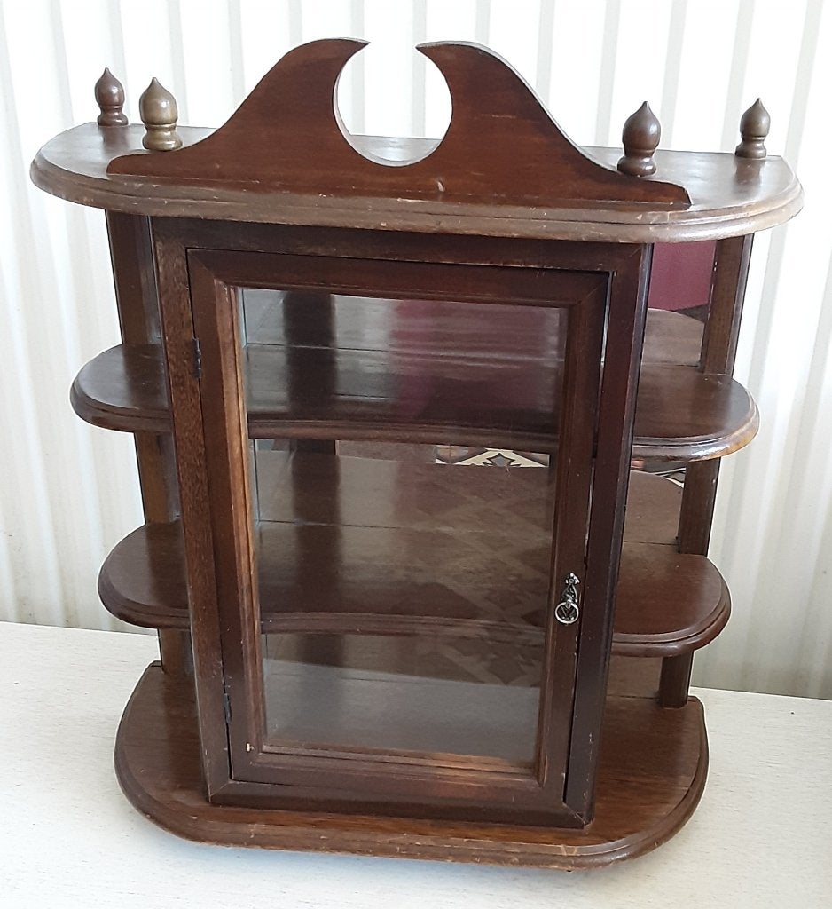 Wand hangkastje/ vitrinekastje met spiegels, Ophalen, Met deur(en), Gebruikt, 50 tot 100 cm