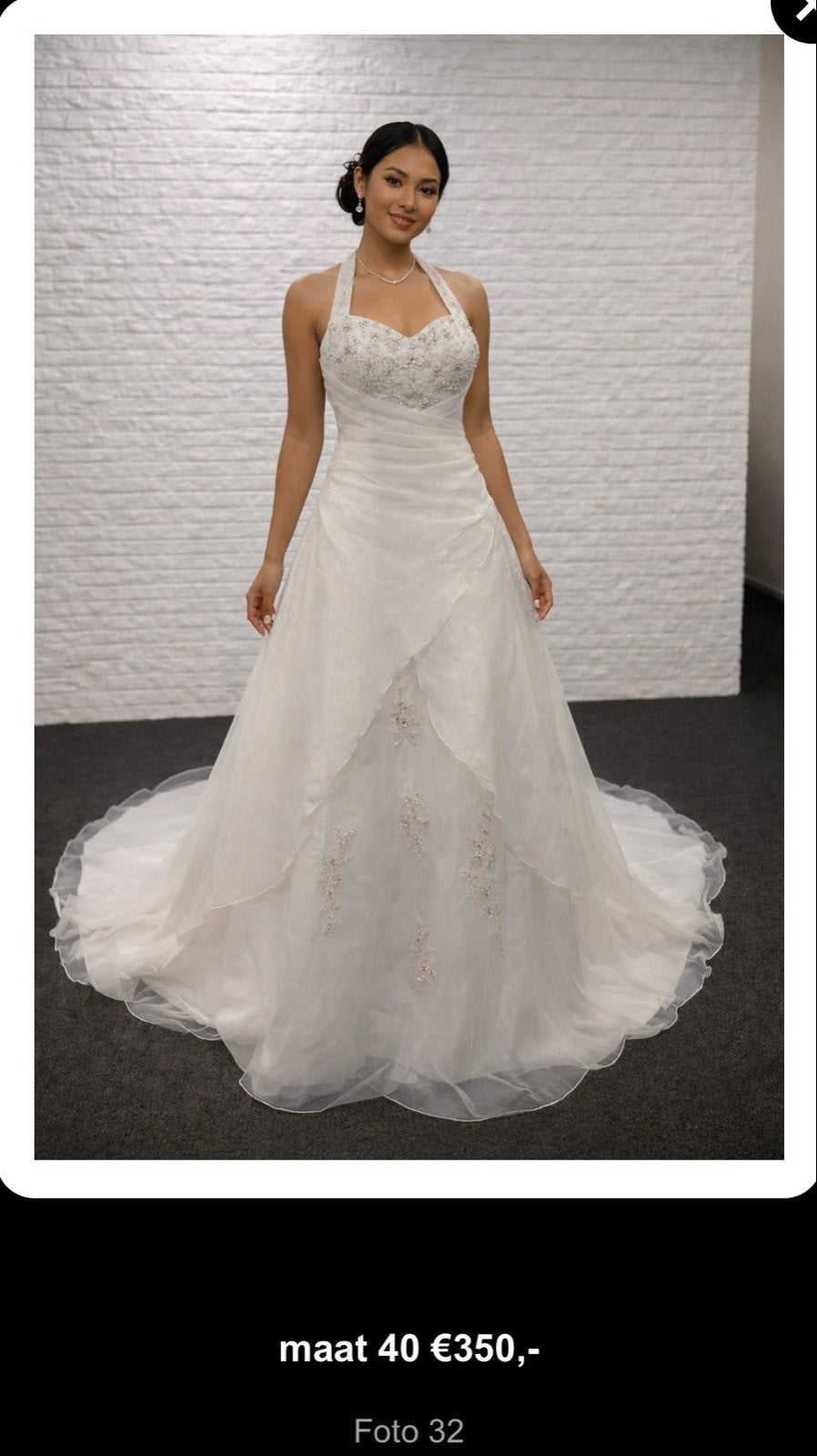 Elegante trouwjurk maat 40