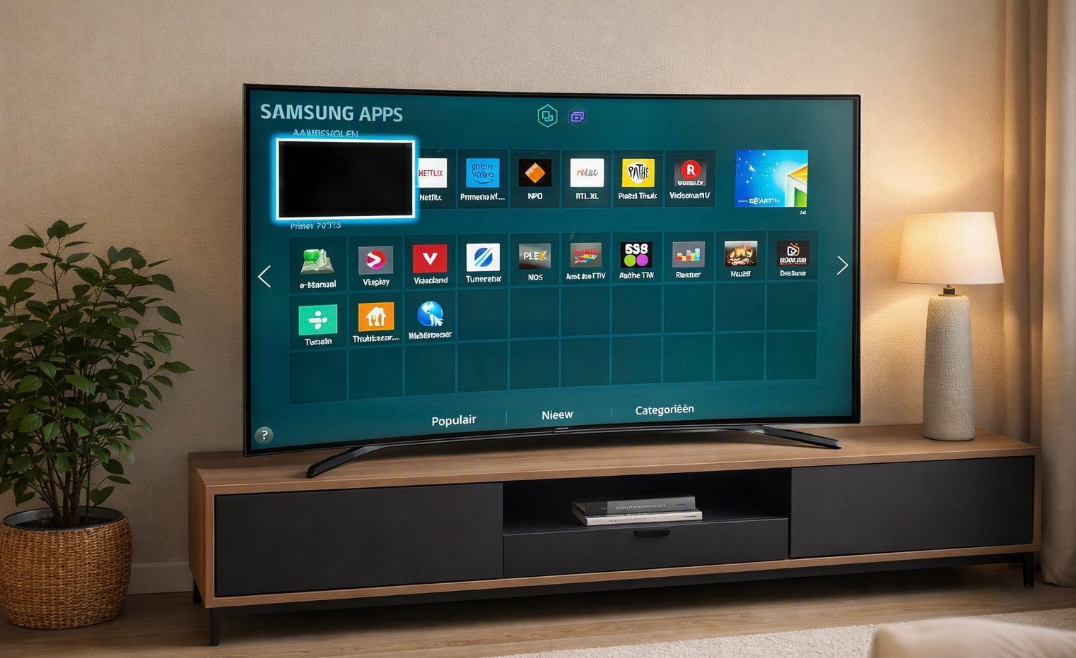 Samsung UE65HU7100 – 65” Curved 4K Smart TV, Audio, Tv en Foto, Ophalen, 50 Hz, LCD, Zo goed als nieuw