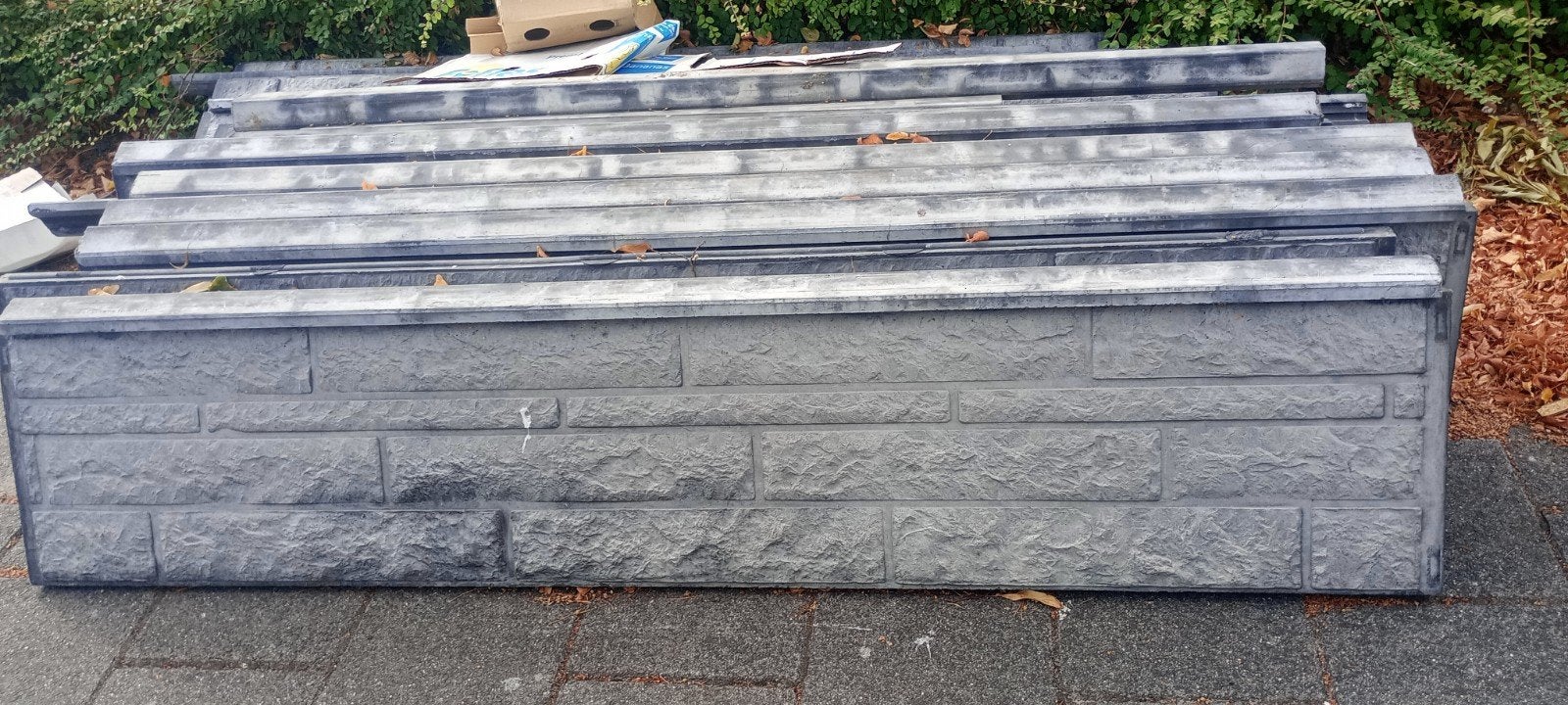 Betonnen schuttingdelen - Steenmotief, Ophalen, Overige materialen, Gebruikt, Minder dan 3 meter