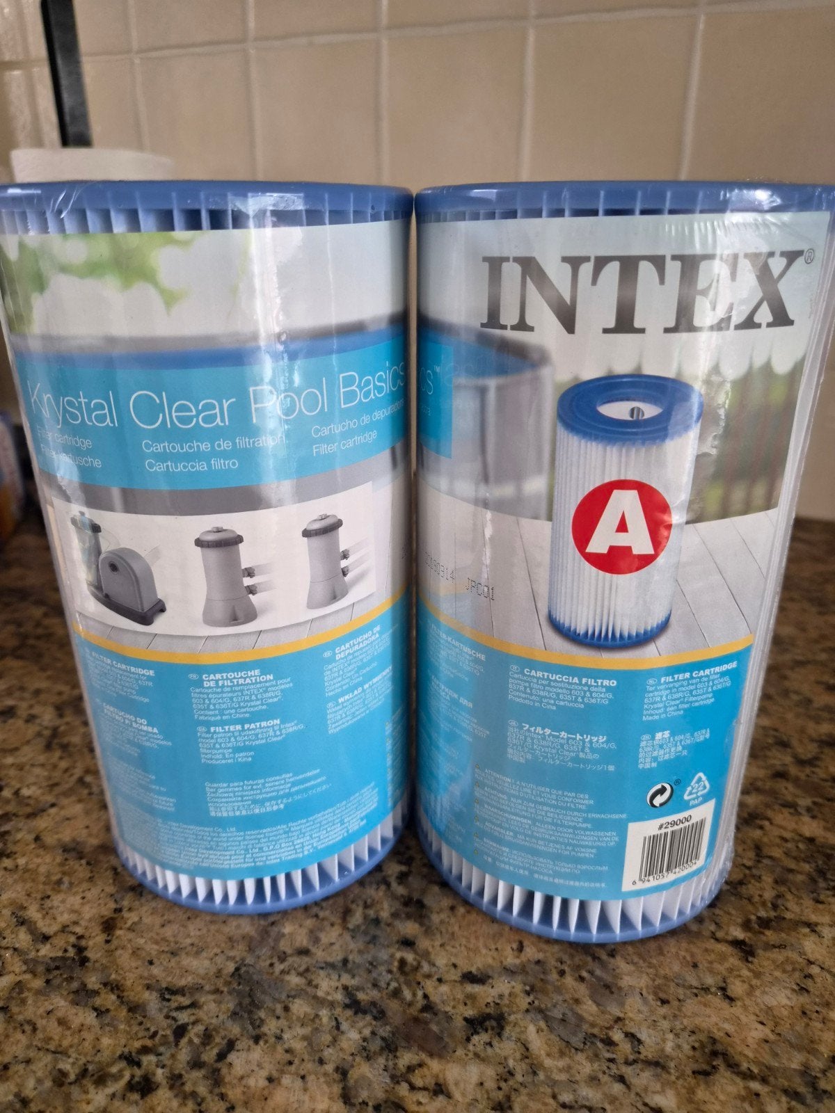 Intex Krystal Clear filter cartridge type A (2 stuks), Ophalen of Verzenden, Nieuw, Filter