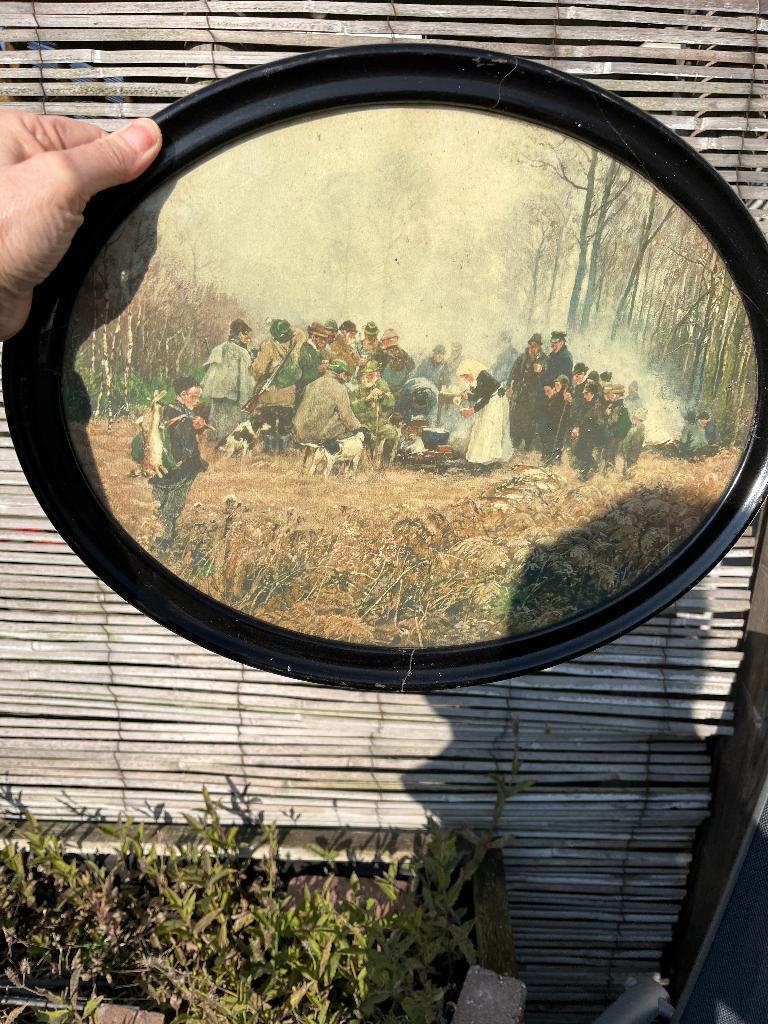Antieke prenten met prachtige lijsten, Antiek en Kunst, Curiosa en Brocante, Ophalen