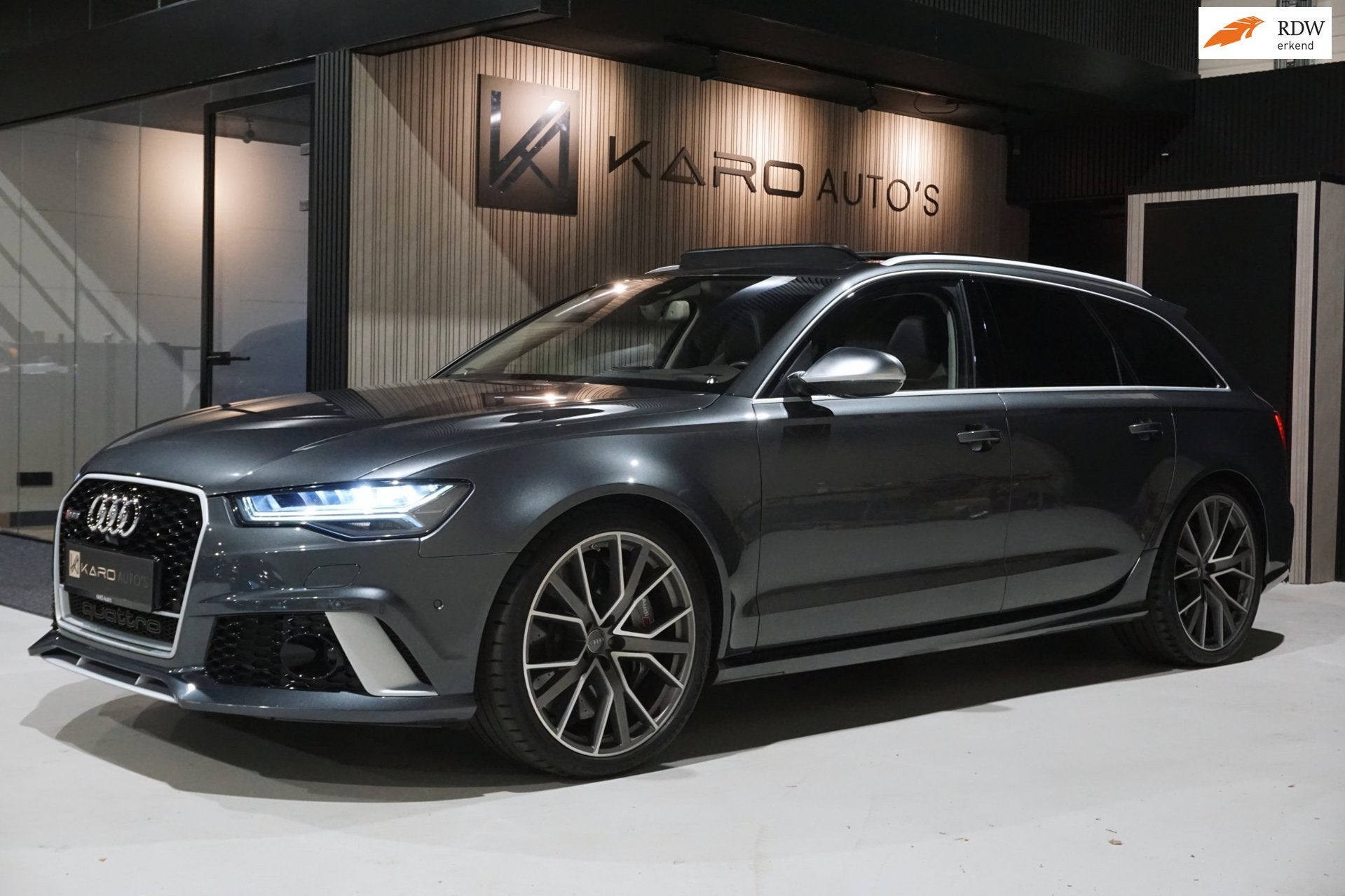 Audi RS6 4.0 TFSI Quattro Performance Pano B&O 360 HUD Softc, Auto's, Audi, Automaat, Gebruikt, Adaptive Cruise Control, 3993 cc