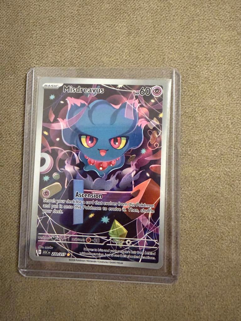 Misdreavus Pokémon Kaart (Foil) - Zo goed als nieuw, Ophalen of Verzenden, Zo goed als nieuw, Losse kaart, Foil