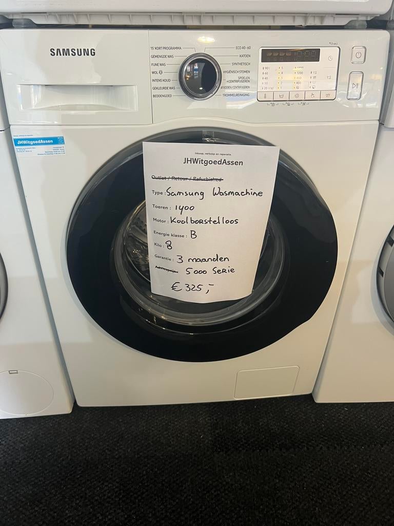 Samsung wasmachine 5000 serie. B-klasse energie. Garantie., Minder dan 85 cm, 8 tot 10 kg, Ophalen of Verzenden, 1600 toeren of meer