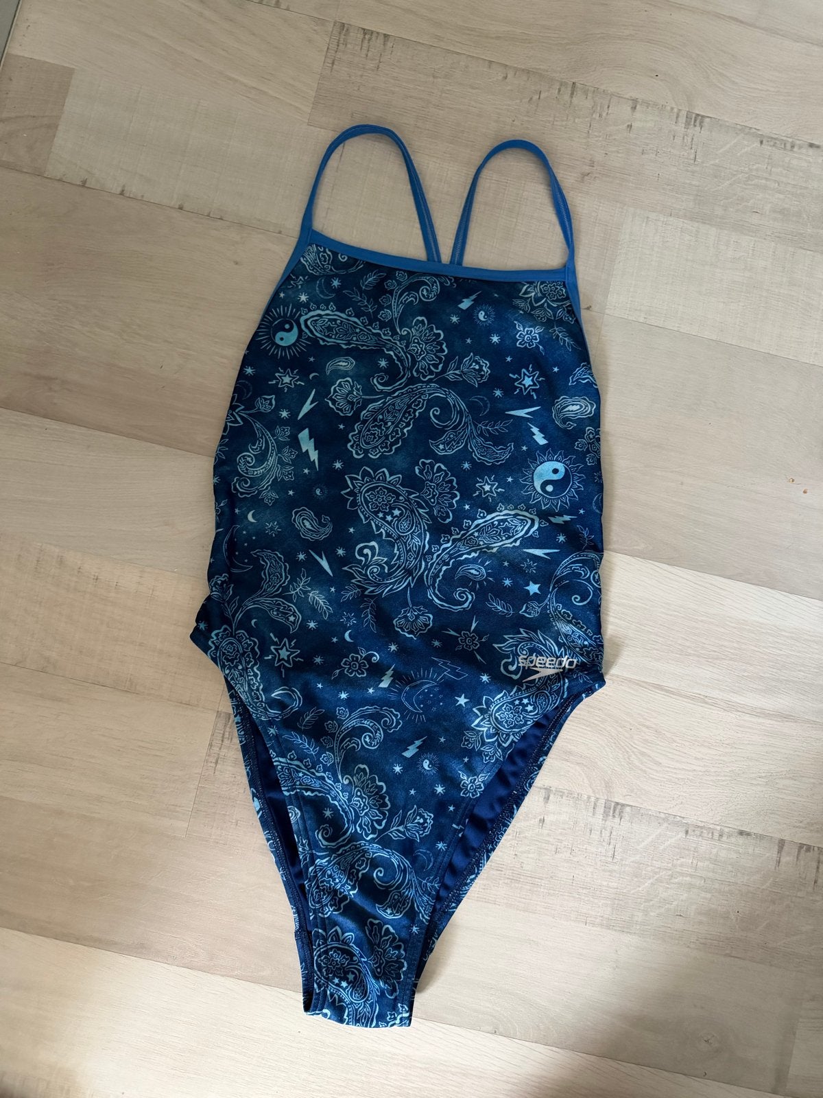 Speedo badpak D36 met paisley print, Ophalen of Verzenden, Gedragen, Blauw, Badpak