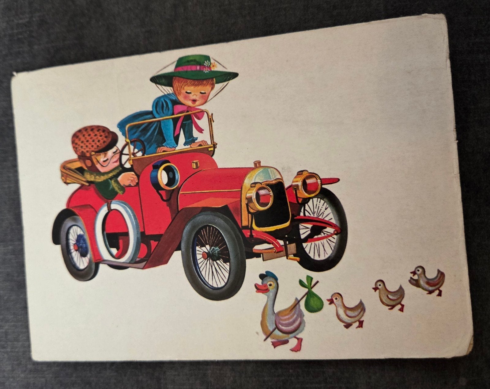 Kinderen in Auto met Eenden, Verzenden, 1960 tot 1980, Gelopen, Kinderen
