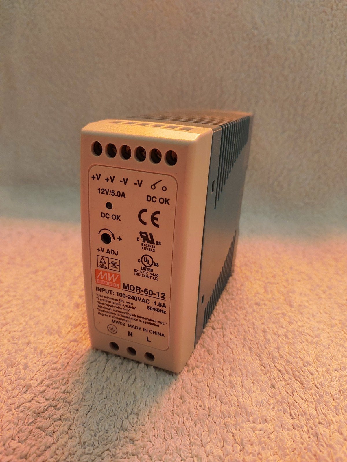 Gelijkstroomvoeding(en) 12V, 60W MEANWELL, Hobby en Vrije tijd, Elektronica-componenten, Ophalen of Verzenden, Zo goed als nieuw