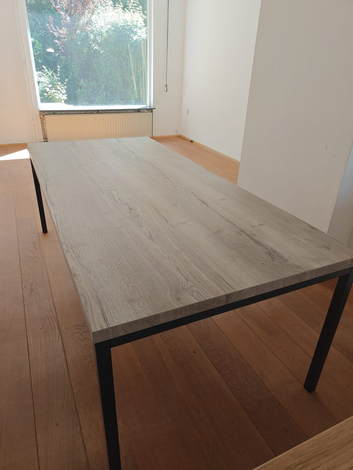 Eettafel 220x100, Ophalen, Gebruikt, Rechthoekig, 50 tot 100 cm