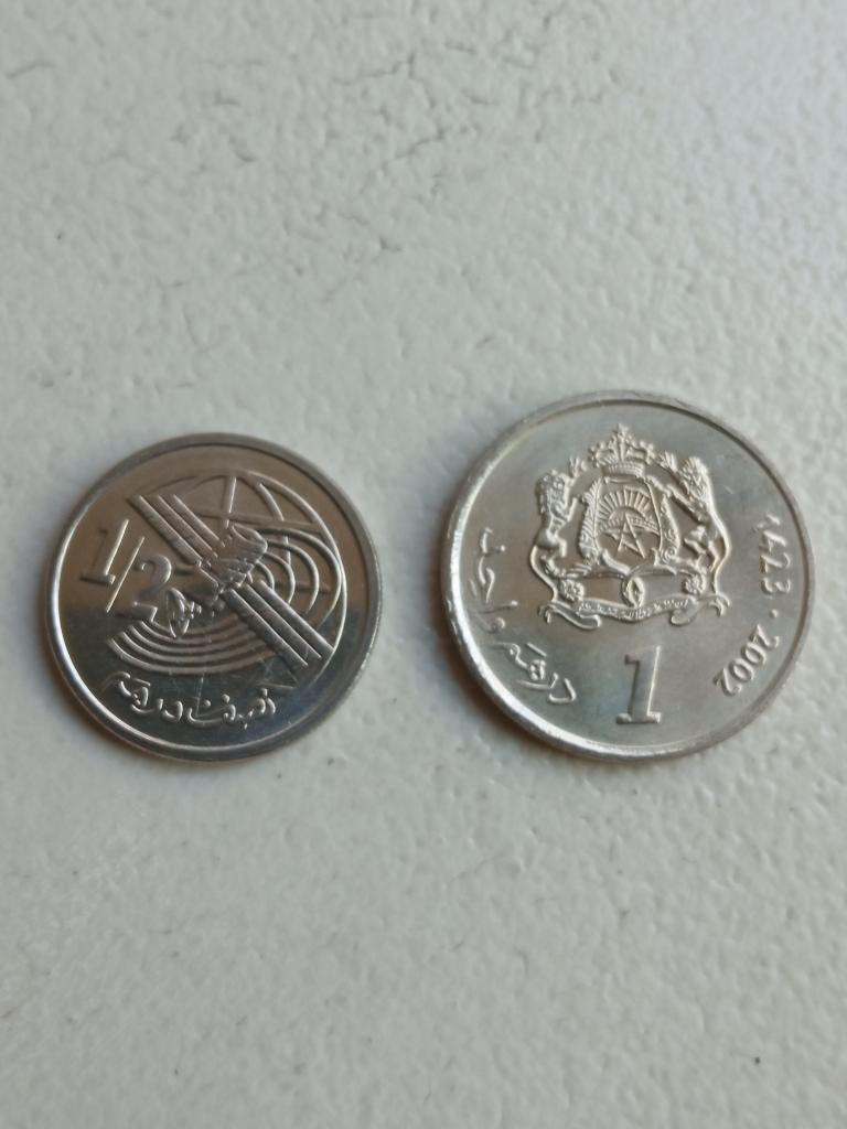 Marokko 2 x 2002., Postzegels en Munten, Munten | Afrika, Ophalen of Verzenden, Overige landen, Setje