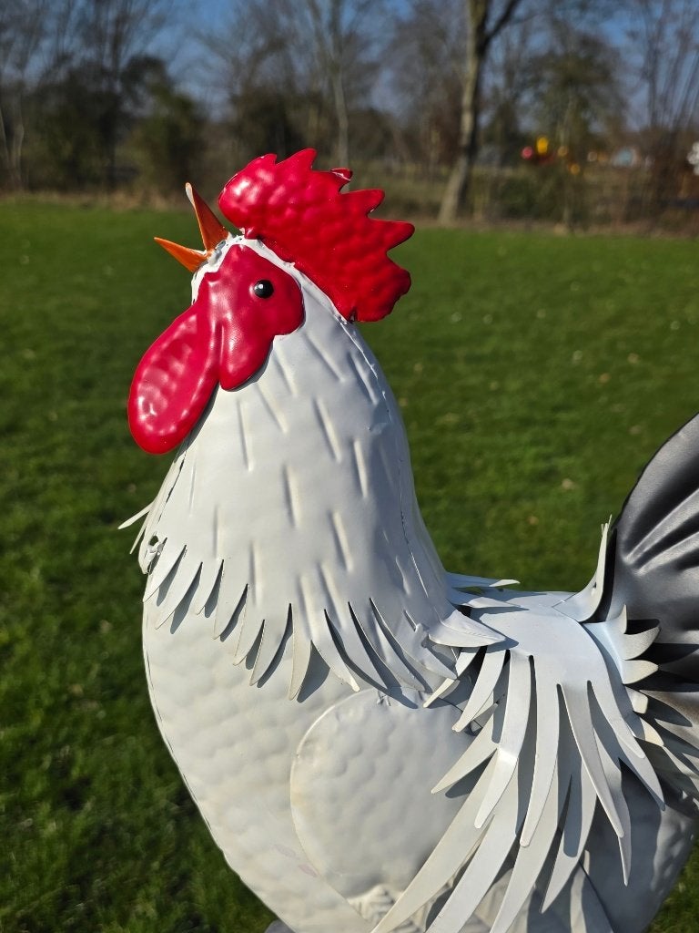 Haan /Hen / metaal / kippen / NIEUW, Dierenbeeld, Nieuw, Metaal, Info@huisentuindecoratiemarie.nl