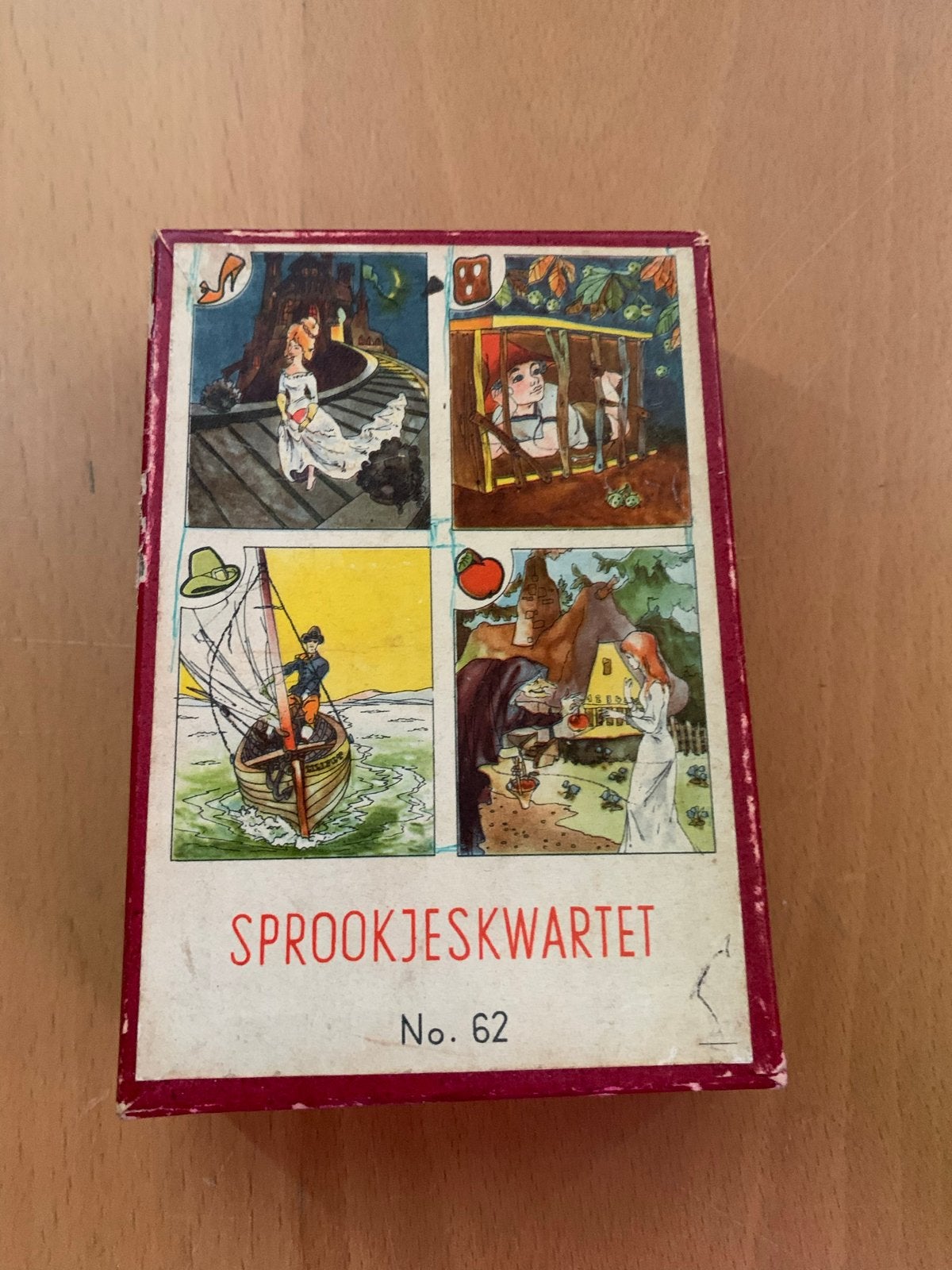 Sprookjeskwartet No. 62 - Vintage Kaartspel, Drie of vier spelers, Ophalen of Verzenden, Gebruikt