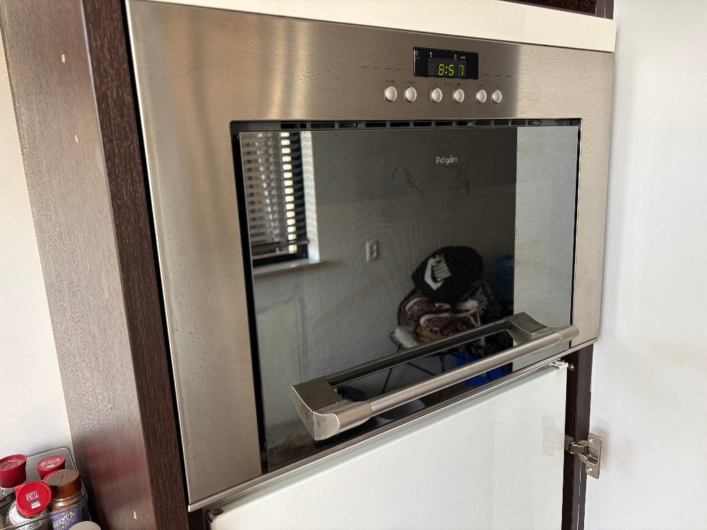 Pelgrim Inbouw Combimagnetron - RVS, Ophalen, Gebruikt, Minder dan 45 cm, Hete lucht