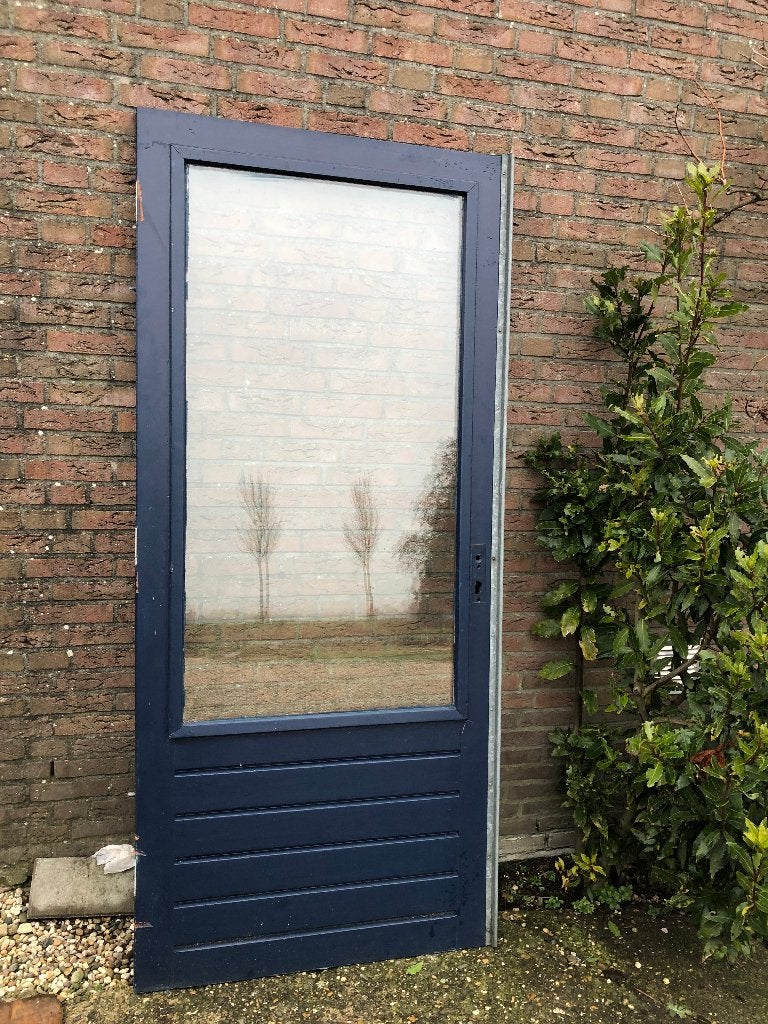 |Hardhoutenbuitendeur| schuurdeur| isolatieglas| 210,5X92,5|, Ophalen, Gebruikt, 80 tot 100 cm, Buitendeur