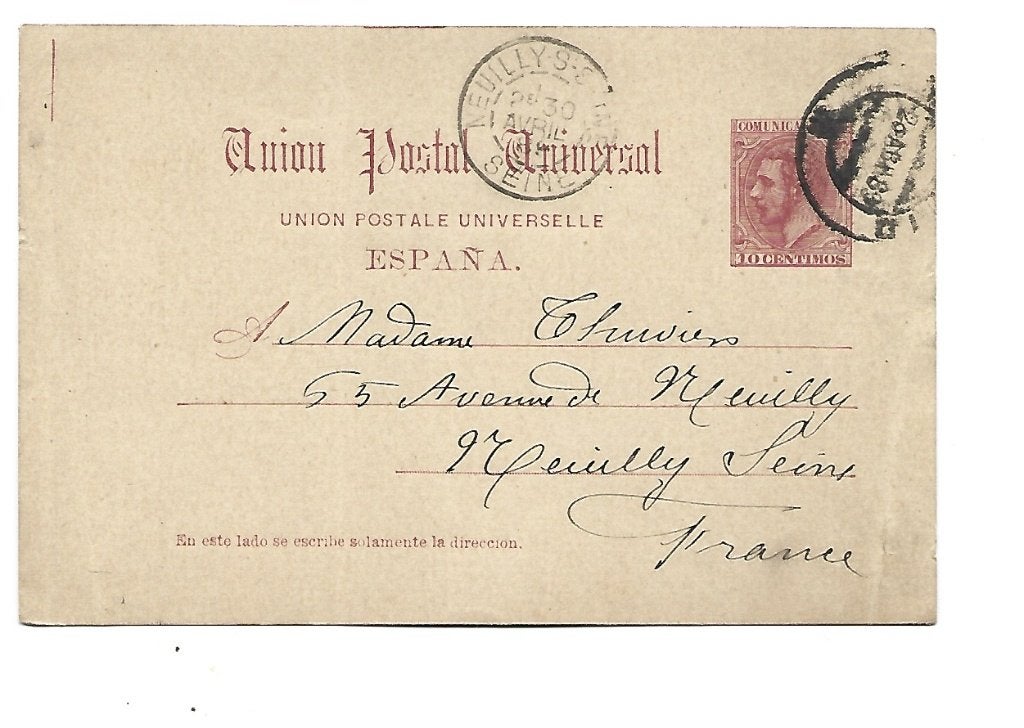 Spanje- 30, Verzenden, Briefkaart