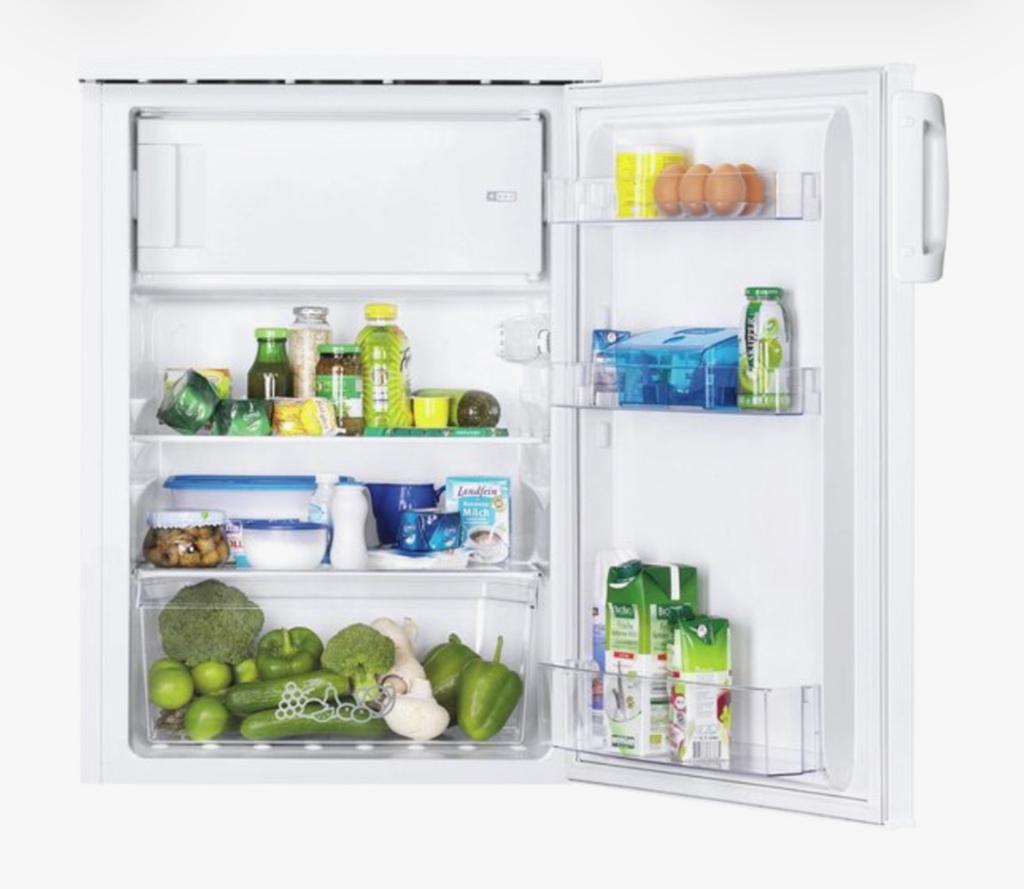 Zanussi koelkast tafelmodel met vriesvak, Witgoed en Apparatuur, Koelkasten en IJskasten, Gebruikt, 100 tot 150 liter, 45 tot 60 cm