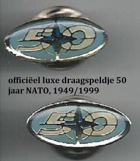 pin, NATO / OTAN 50 jaar 1949 / 1999, nieuw, Verzamelen, Ophalen of Verzenden, Landmacht, Overige gebieden, Embleem of Badge