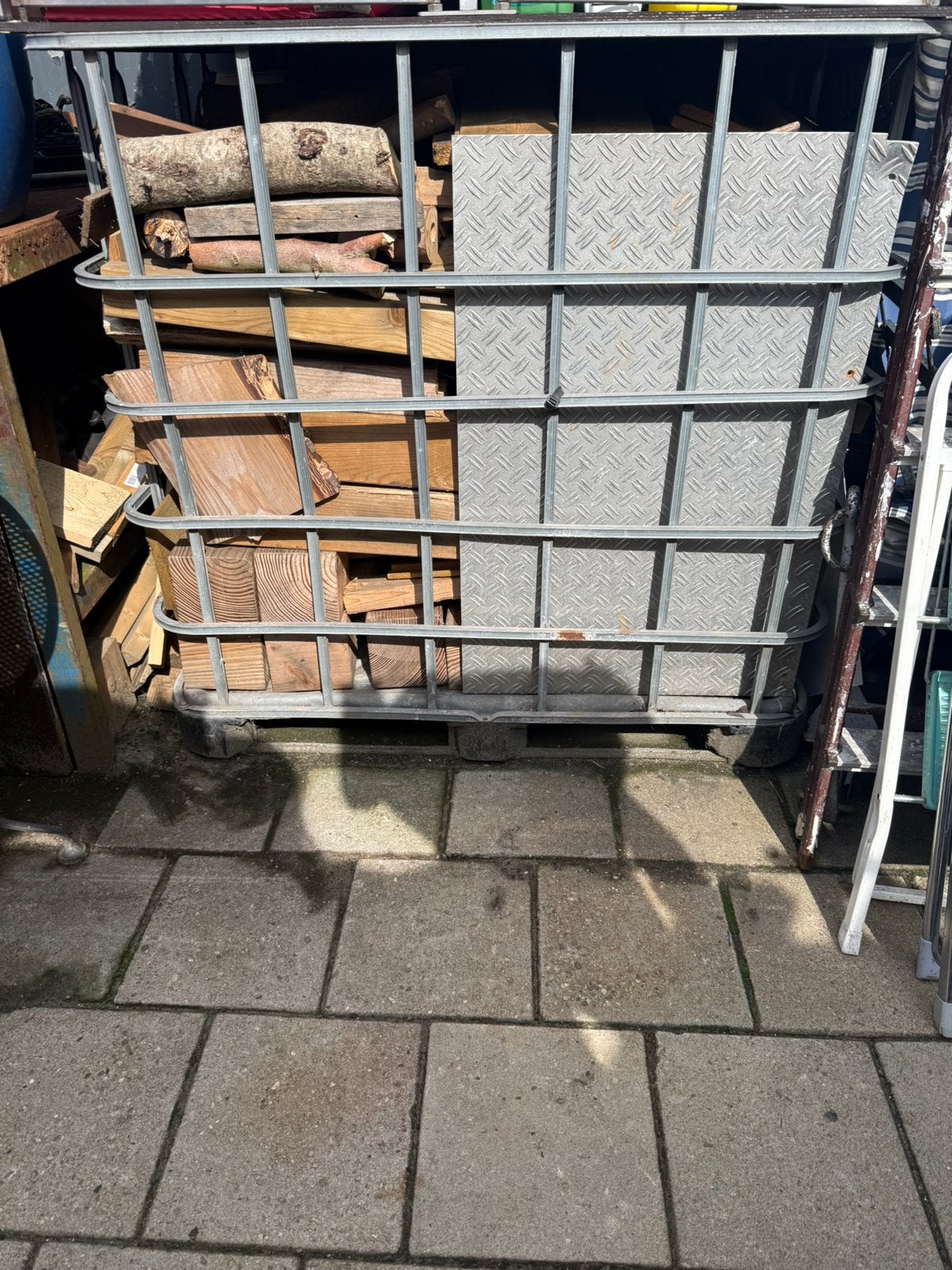 IBC vat inclusief Hout, Ophalen, Gebruikt