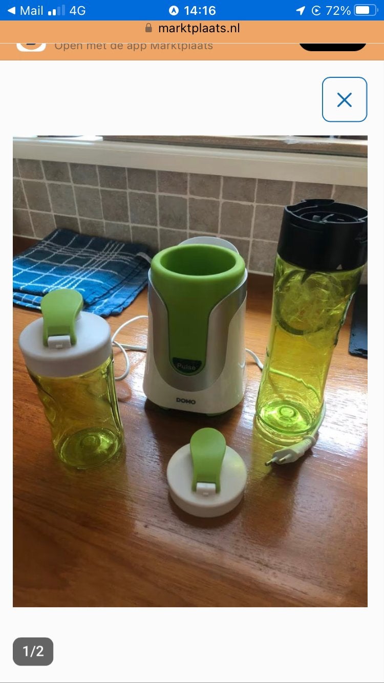 Domo smoothie blender, Ophalen of Verzenden, Zo goed als nieuw, Blender