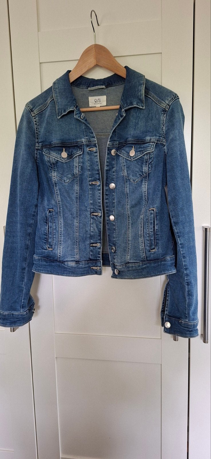 Q/S designed by spijkerjack, maat L,  stretch, Kleding | Dames, Jassen | Zomer, Blauw, Maat 42/44 (L), Q/S designed by, Ophalen of Verzenden